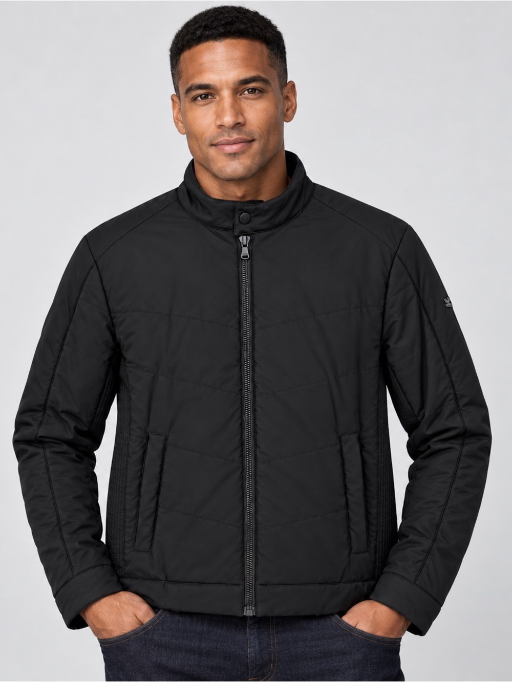 Michael Kors Men’s Black Quilted Padded Full Zip Jacket Size L